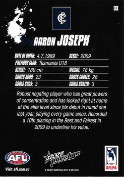 2010 Select AFL Prestige #33 Aaron Joseph Back